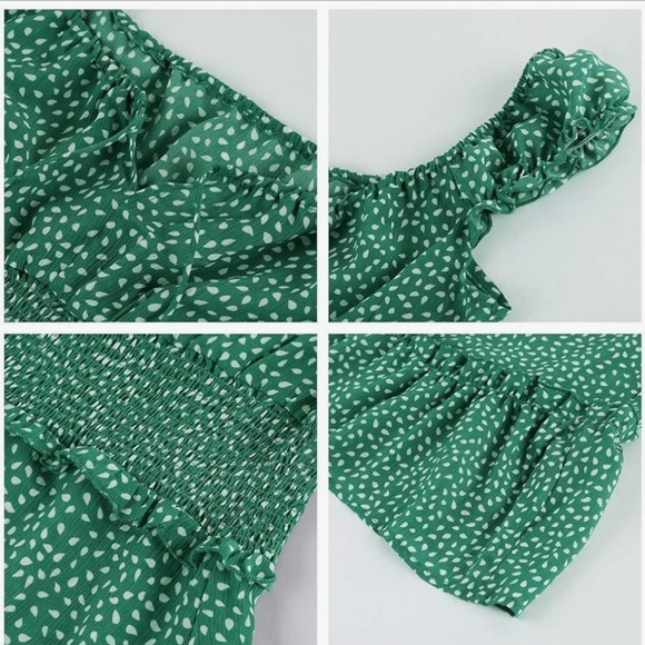 Green summer dress - Picture 3 of 4